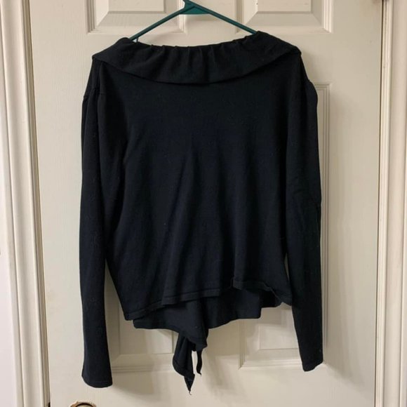 🌷3 for$20🌷Jessica, US XL, Black Ruffle High Low Cardigan - Picture 4 of 9